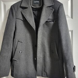 ChouYatou - Men's Gray Wool Sports Coat -Size M